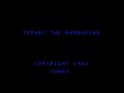 Tomarc the Barbarian title screen for Colecovision